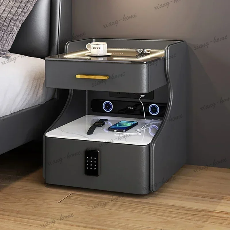 Home Security America - Mesa de noche LS, cómoda, con