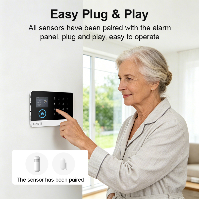 Sistema de alarma WiFi GSM par - Home Security Front Door Camera reseña y precio