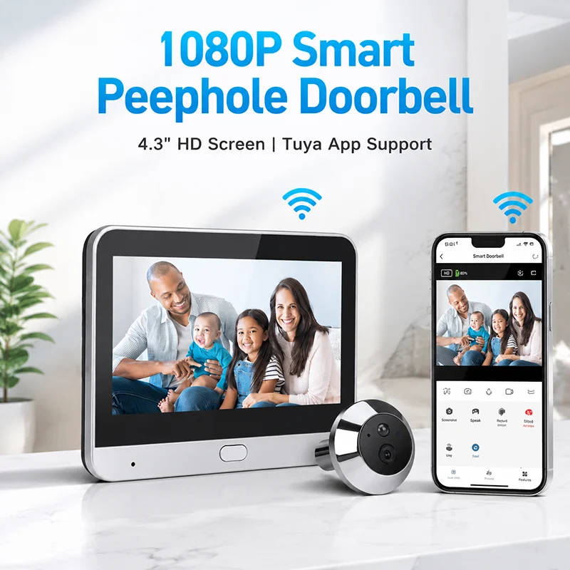 Cámara digital inalámbrica par - Home Security Front Door Camera reseña y precio