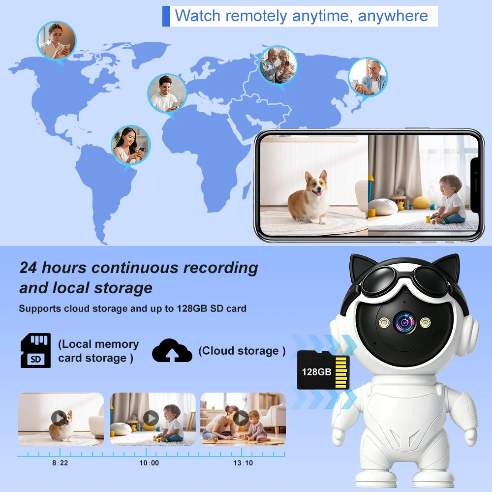 Cámara IP Inalámbrica Intelige - Home Security Robot reseña y precio